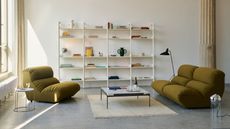 shelving with books and objects