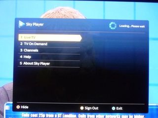 sky player on humax tv portal