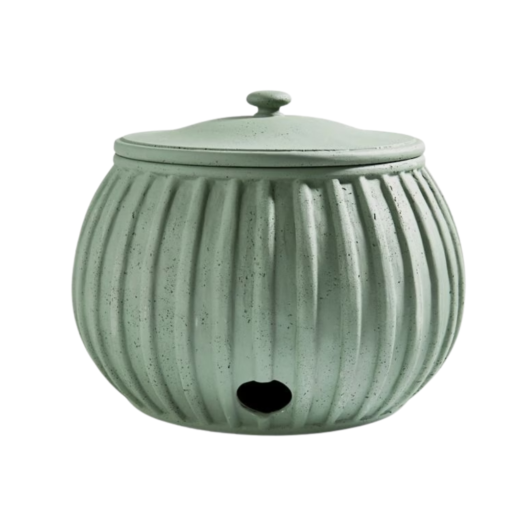 Ribbed Stone Hose Pot