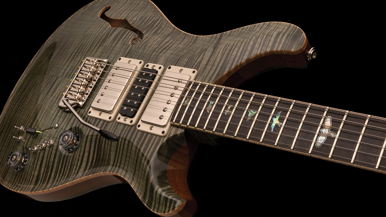 a press shot of the PRS custom Super Eagle II