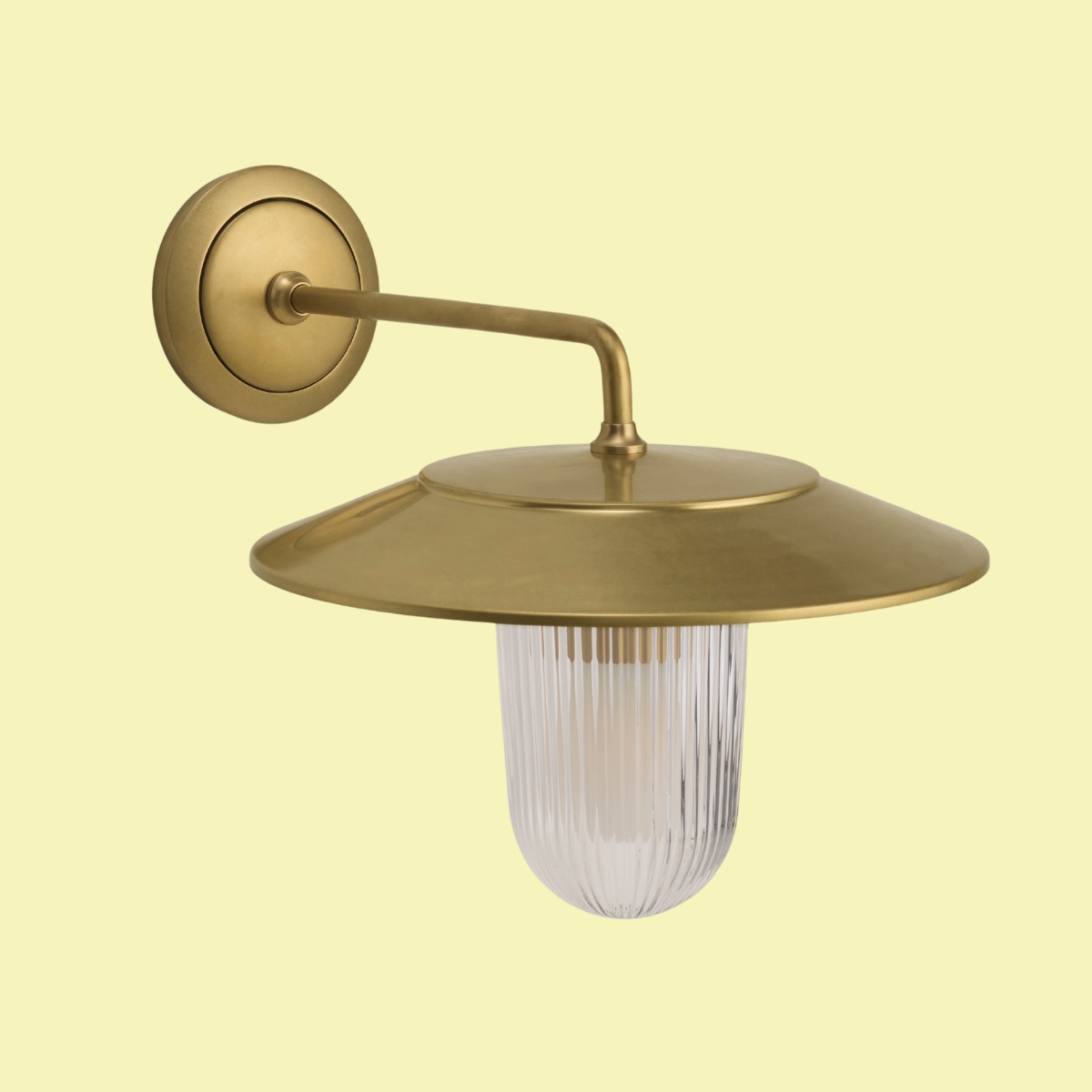 Corston, Kensington Wall Light Fluted Glass in Antique Brass