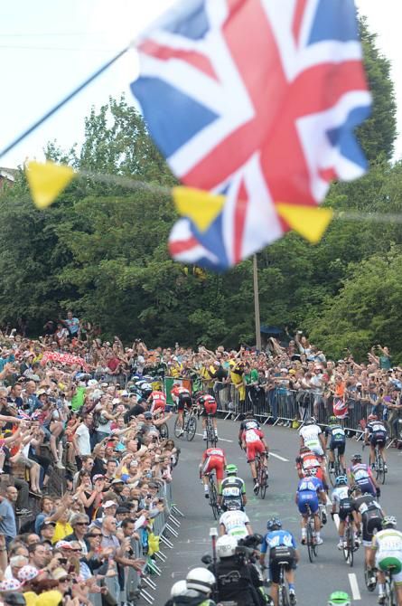 Lots of people were out again for the Tour's visit to the UK.