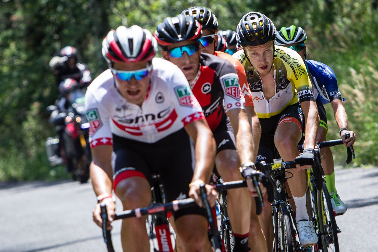 Martin Elmiger drives the pace for BMC at the Tour of Utah
