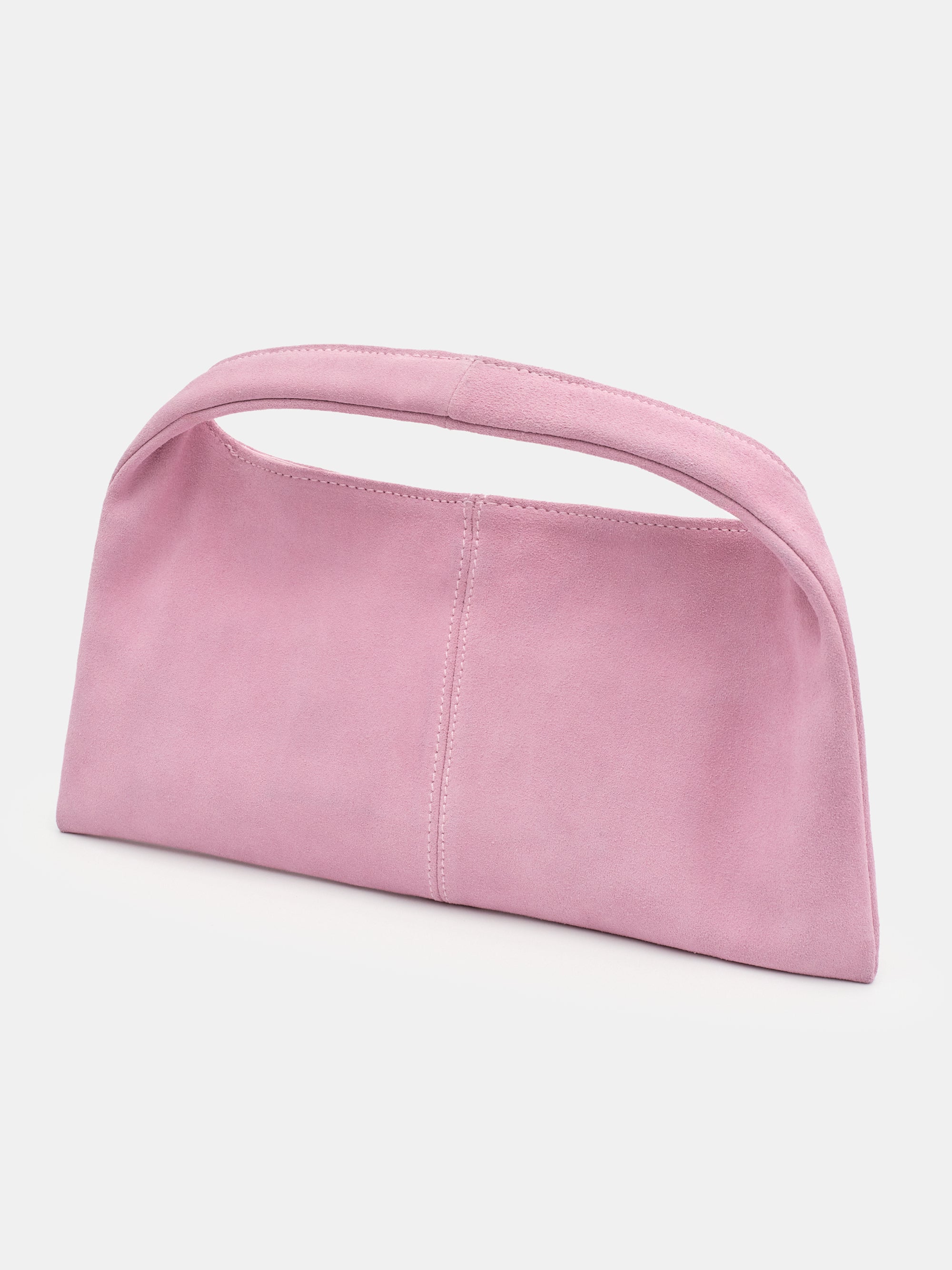 Suede Handle Bag, Pink