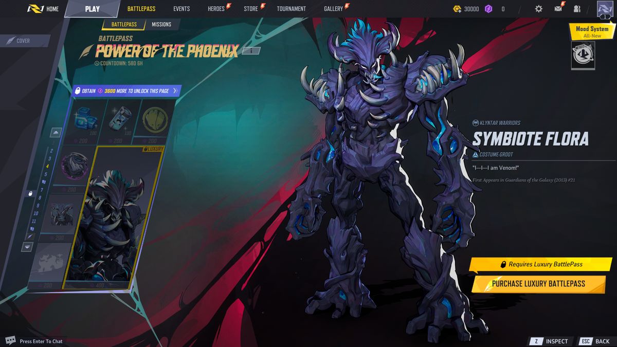 Marvel Rivals Season 3 battle pass: Page 4 of The Abyss Awaken battle pass.