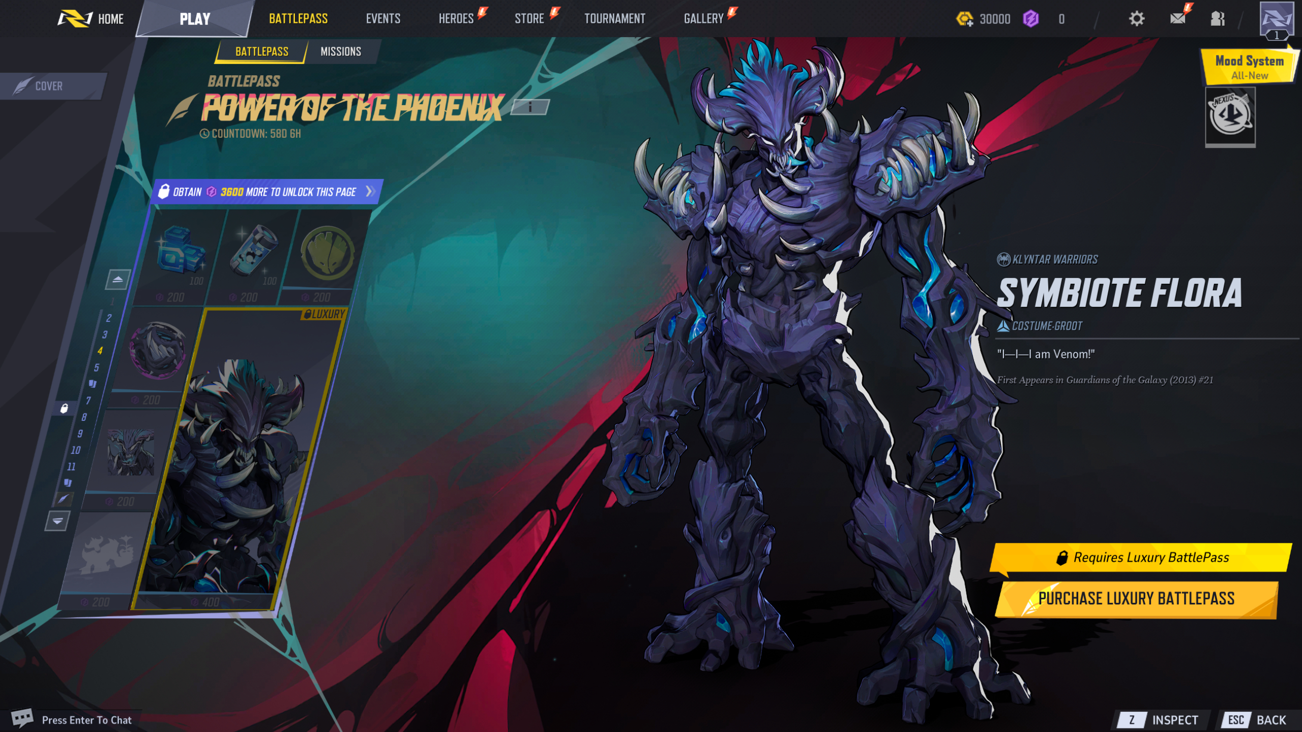 Marvel Rivals Season 3 battle pass: Page 4 of The Abyss Awaken battle pass.