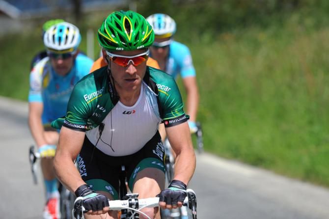 Thomas Voeckler (Europcar) at the head of the stage 6 breakaway
