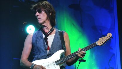 Jeff Beck performing on stage 