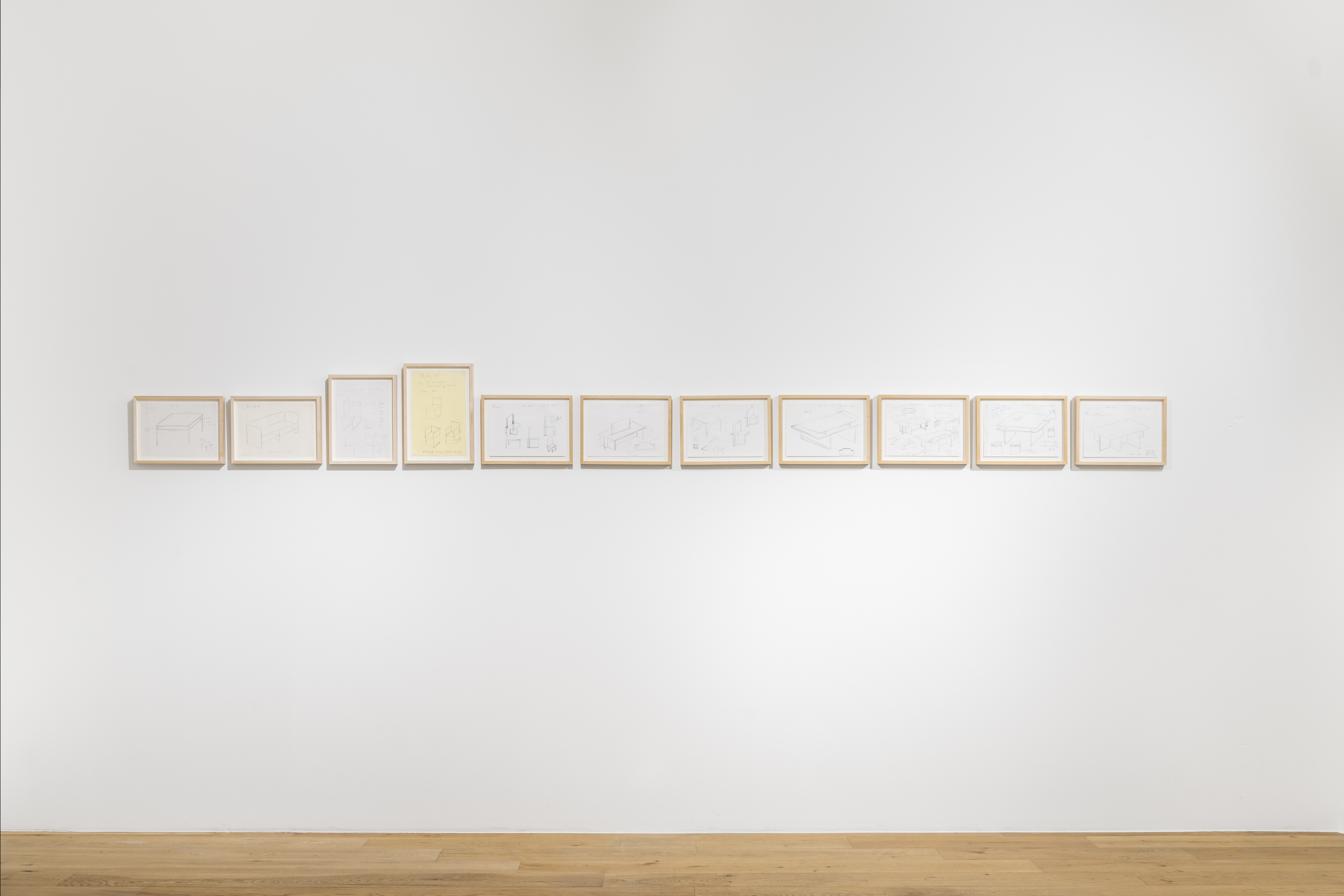 Installation view Donald Judd: Furniture