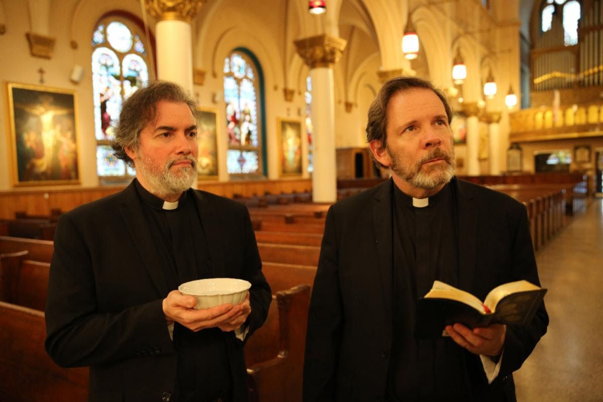 Father Andrew (Kevin Corrigan) and Father James (Thomas Jay Ryan) in &#039;Scenes From An Empty Church.&#039;