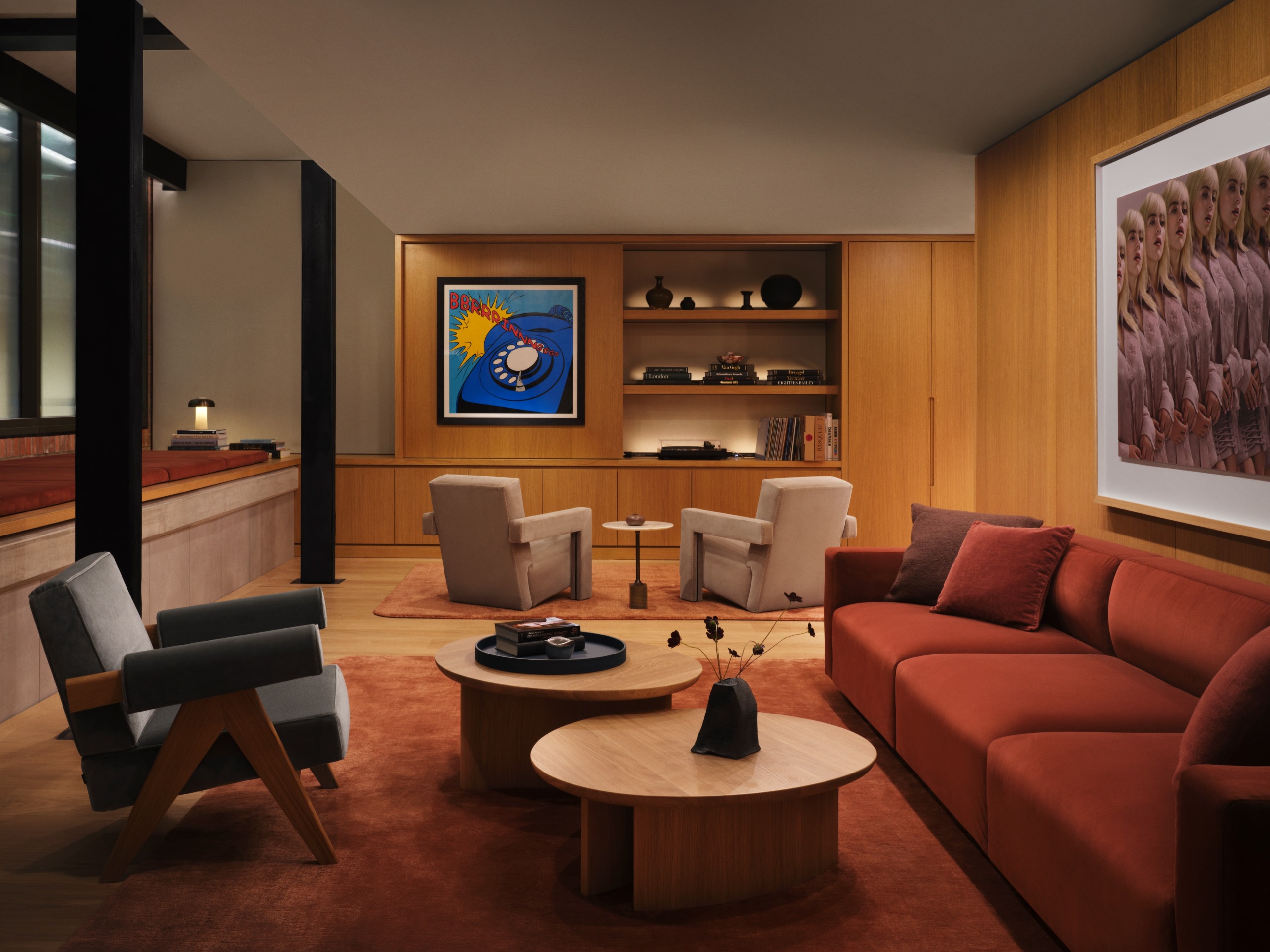 The green room at Apple Music's radio studio