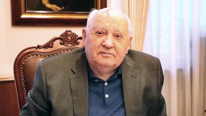 Mikhail Gorbachev in his office in Moscow 