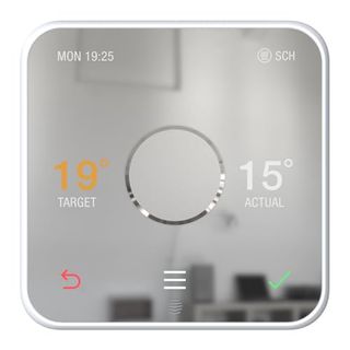 Hive Thermostat for Heating (combi Boiler) With Hive Hub - Energy Saving Thermostat – to Highlight the Boiler Needed Is a Combi Boiler, Black,chrome