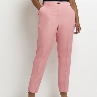 pink slim trousers