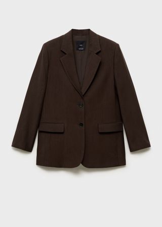 Straight Lyocell Suit Blazer - Women | Mango Usa