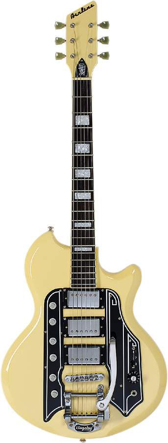 Three humbuckers, seven knobs and a Bigsby - the Airline oozes retro cool