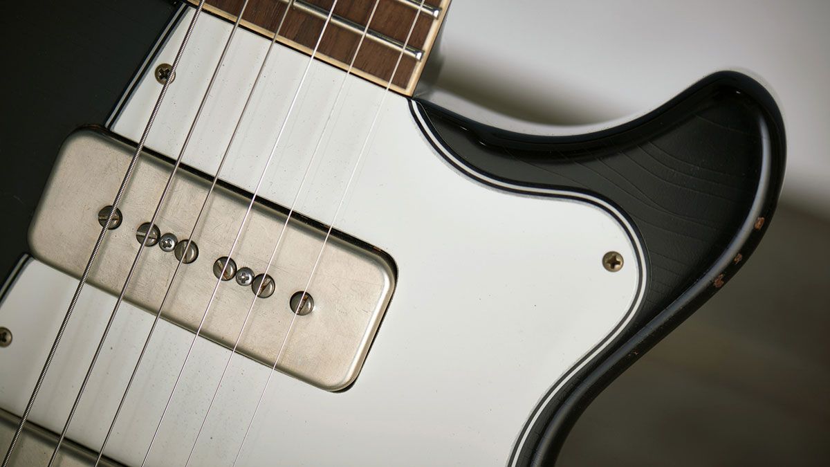 This P-90 is moved a good distance back from the neck to give a potentially fragile area greater structural integrity
