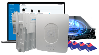 VidOvation and Celona products that pair together for enhanced wireless performance in large venues. 