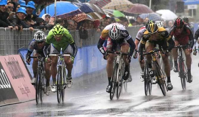 Peter Sagan (Cannondale Pro Cycling) powers clear to win stage 3 of Tirreno-Adriatico
