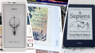 Two Kobo ereaders and a Boox ereader