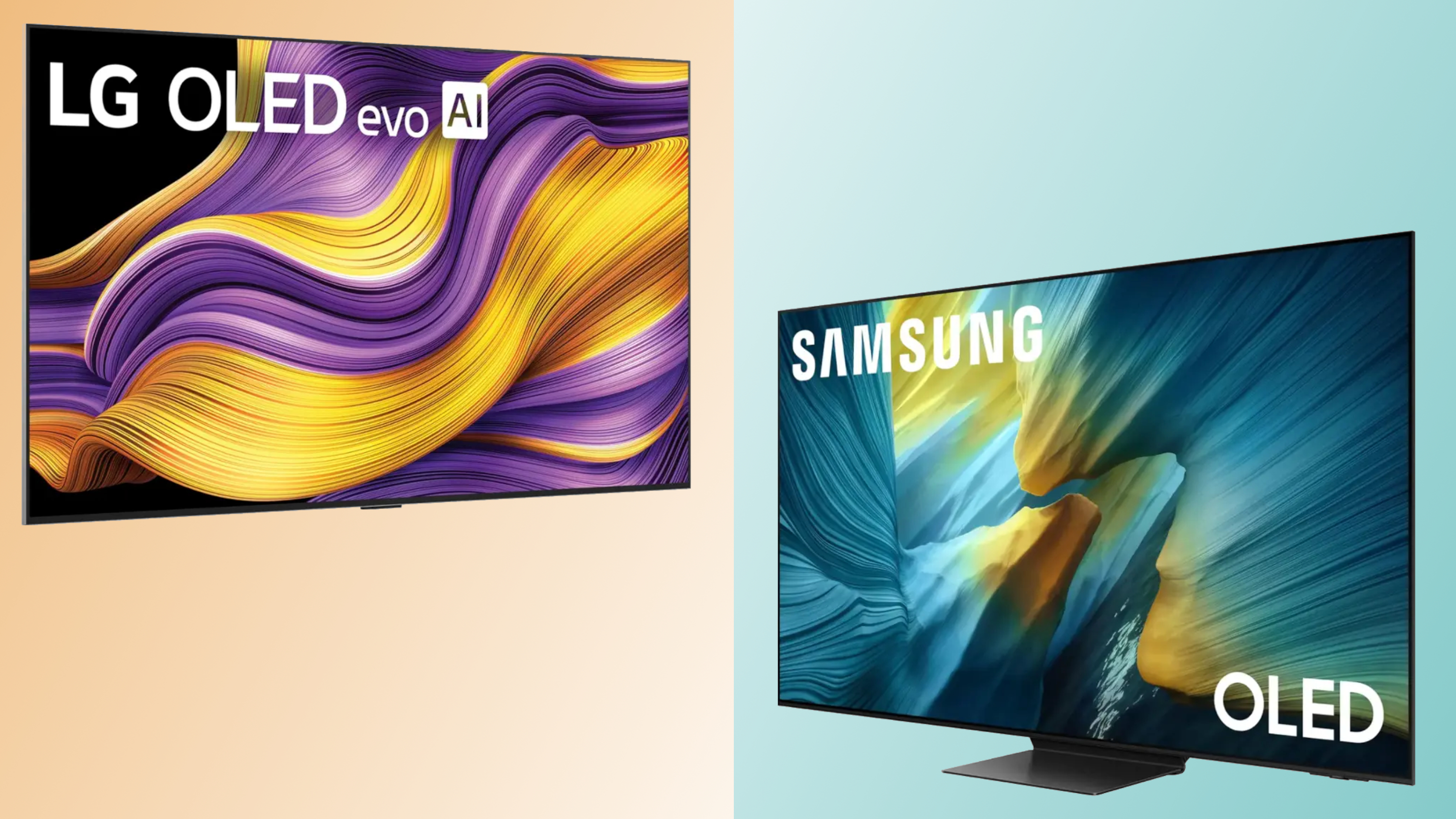 The LG G5 and the Samsung S95F OLED TVs side by side