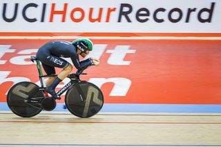 Filippo Ganna during UCI World Hour Record attempt