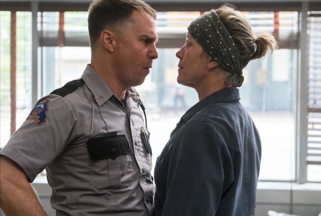 Sam Rockwell and Frances McDormand in &amp;#039;Three Billboards Outside Ebbing, Missouri.