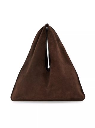 The Row, small Bindle suede bag