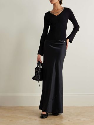 Bianca Silk-Satin Maxi Skirt