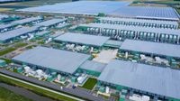 Aerial view of MS Datacenter in Holland .