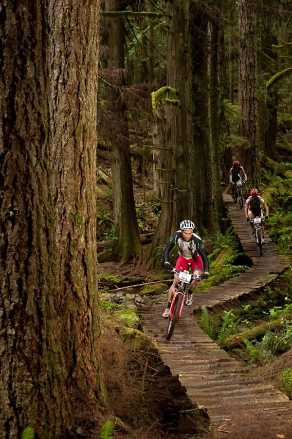 Riding at the BC Bike Race