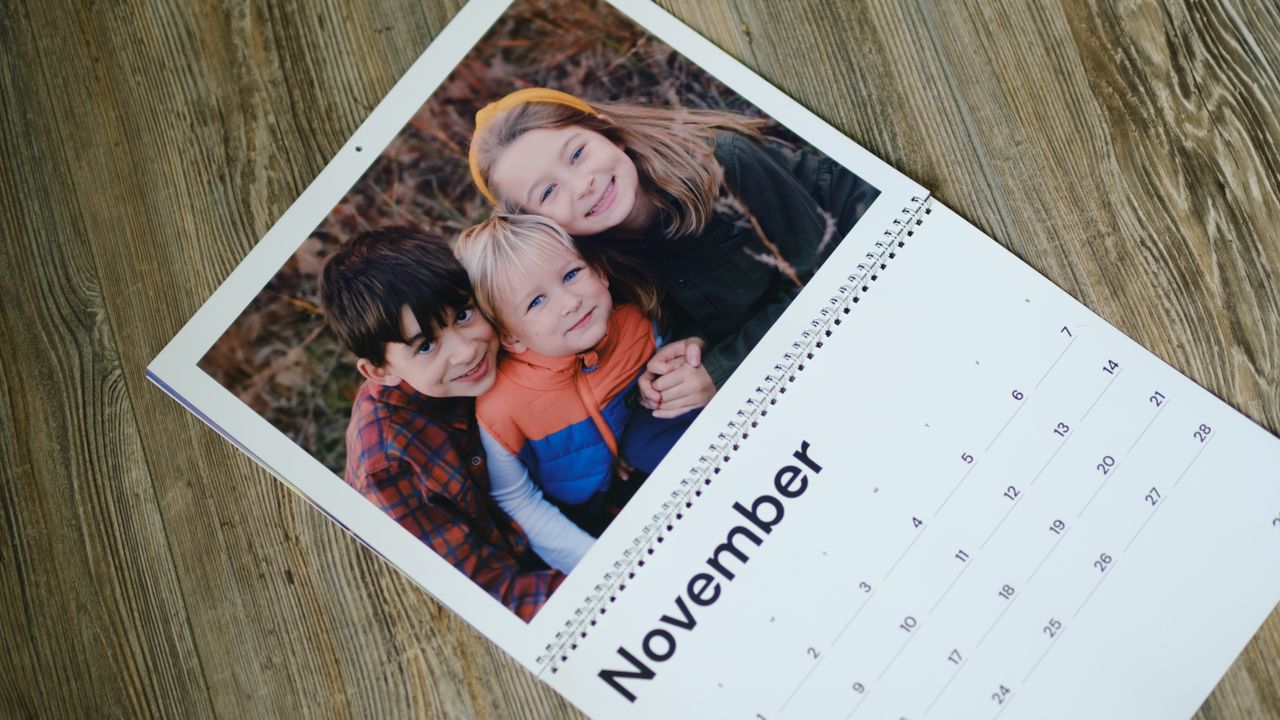 A photo of a custom photo calendar from Popsa