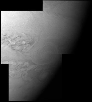 NASA Probe Spies Jupiter's Moons and Storms in Flyby