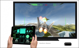 Some apps, such as MetalStorm: Wingman, go the extra mile with creative AirPlay features.