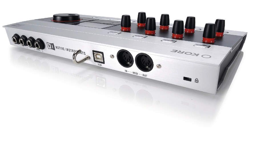 The Kore controller no longer has a built-in audio interface.