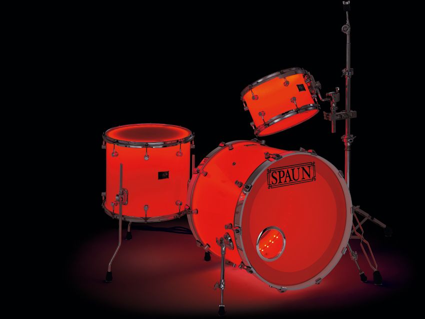 The LED lights mounted inside each shell of Spaun's Custom LED kit can provide myriad lighting effects