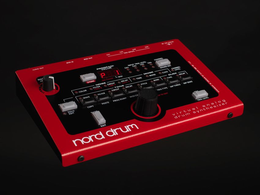 The Nord Drum: synthetic beats are its forte. Click the image for more photos.