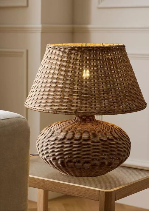 Wicker Table Lamp