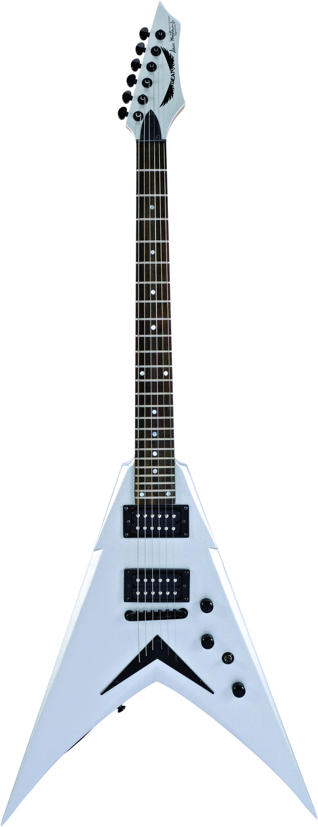 The body shape is Mustaine's own 'barbed arrow' design.