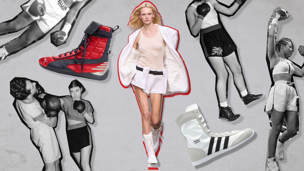 a graphic of the boxing sneakers trend from Getty Images/Stella McCartney