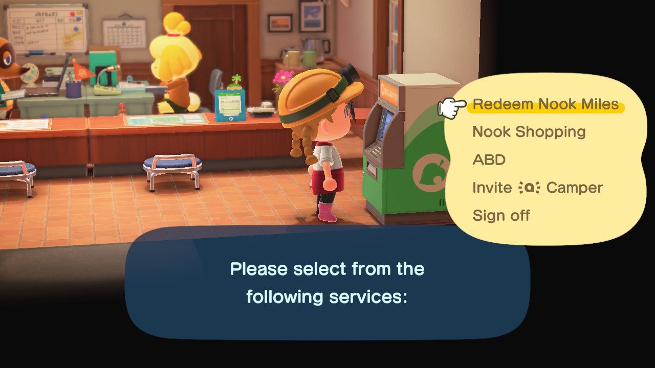 Acnh Resident Services Kiosk Redeem Nook Miles