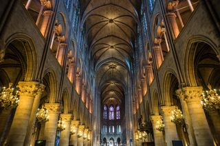 The Notre Dame cathedral is known for its gorgeous stained-glass windows.