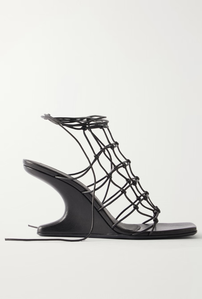 Rick Owens, Cantilever 80 Leather Wedge Sandals