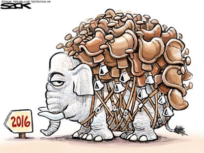 Political cartoon U.S. GOP 2016 Candidates