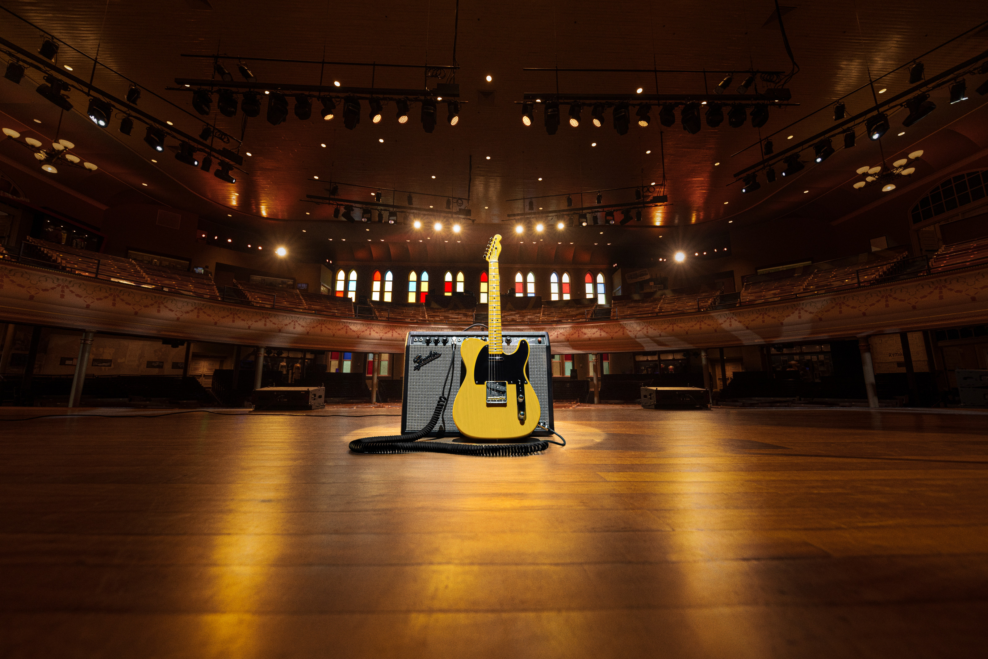 The Fender Telecaster on the stage at The Ryman