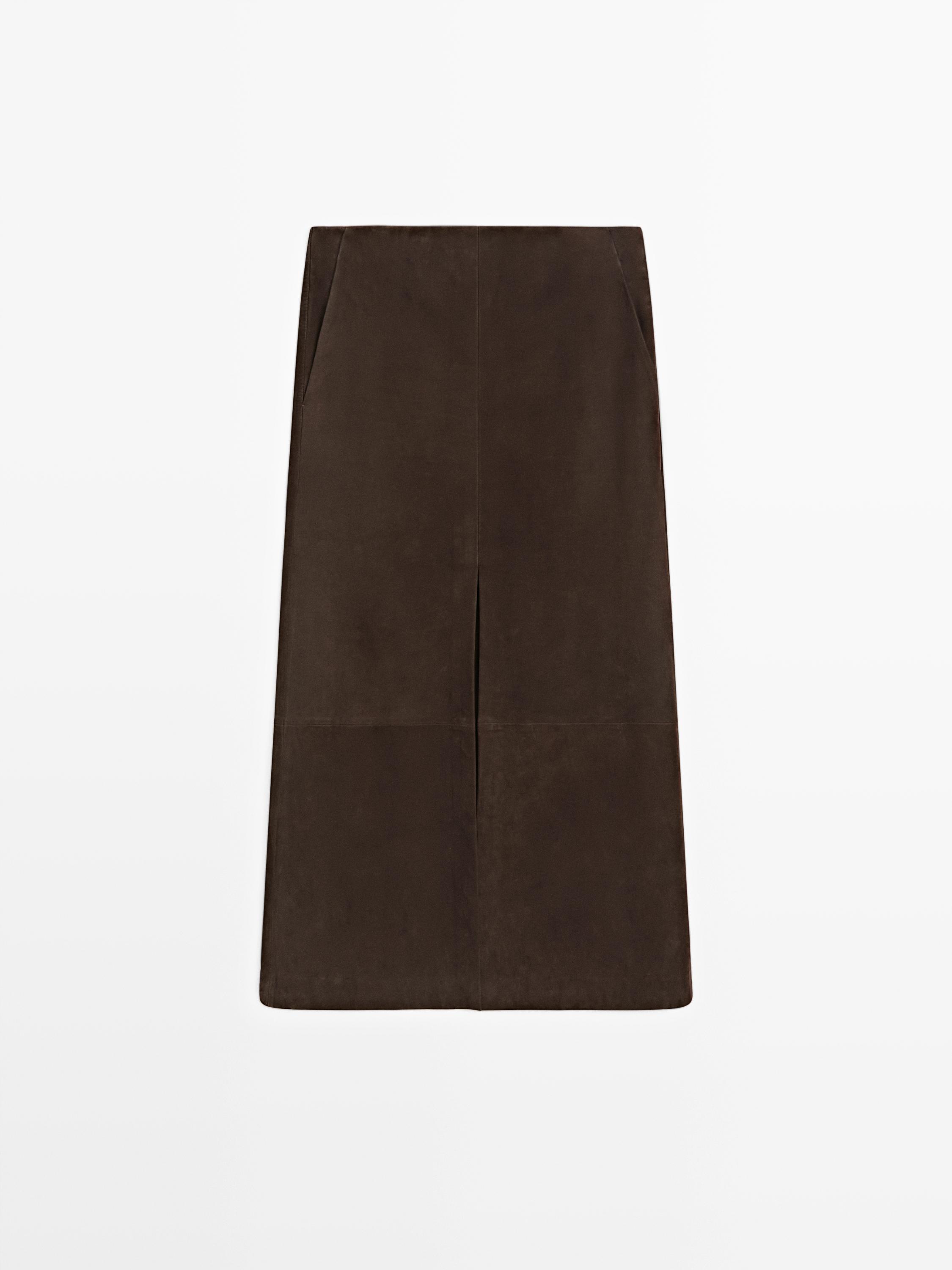 Massimo Dutti leather skirt
