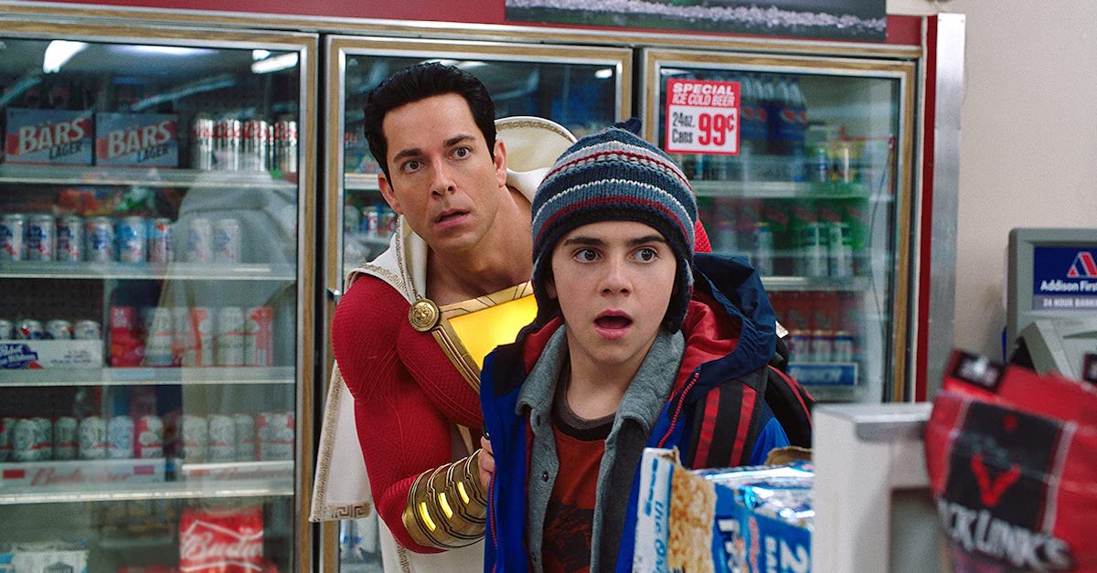 Zachary Levi and Jack Dylan Grazer in Shazam