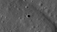 The Marius Hills Pit on the lunar surface.