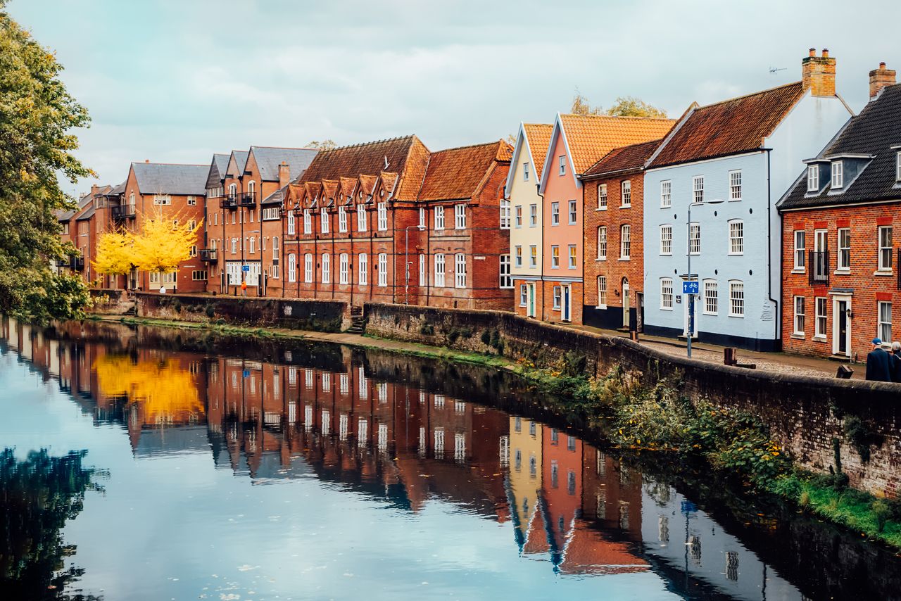 Row of houses in Norwich