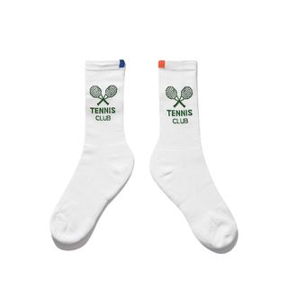 The Women's Tennis Sock - White/green